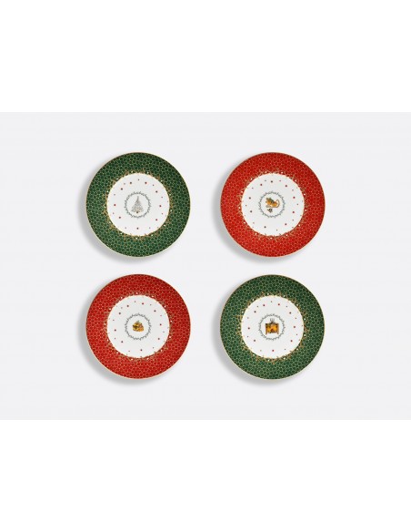 Set de 4 Platos de Postre Noël