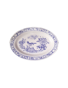 Platón Ovalado Oiseau Bleu