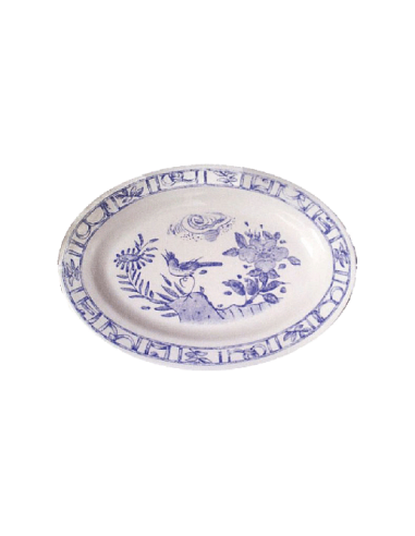 Platón Ovalado Oiseau Bleu