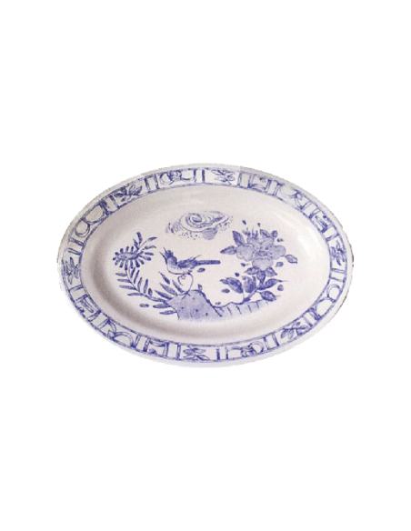 Platón Ovalado Oiseau Bleu