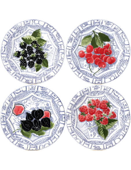 Set de 4 Platos de Postre Oiseau Bleu