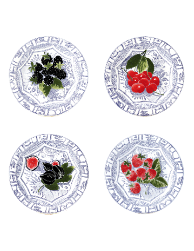Set de 4 Platos de Pan Oiseau Bleu