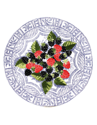 Plato para Tarta Oiseau Bleu