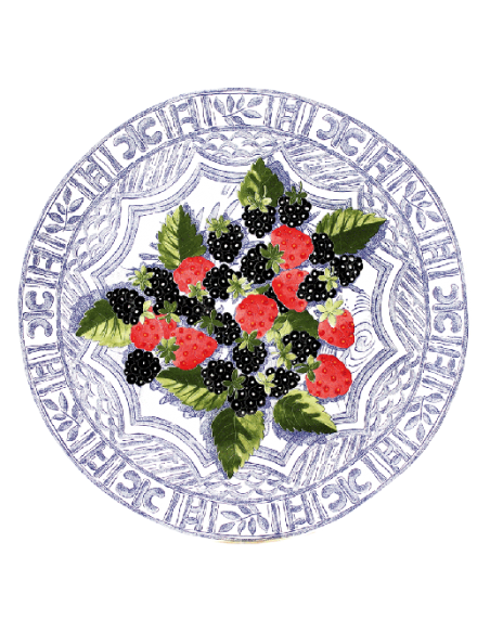 Plato para Tarta Oiseau Bleu