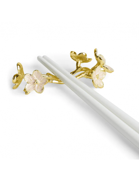 Set de 4 Pares de Palillos y Soportes Cherry Blossom