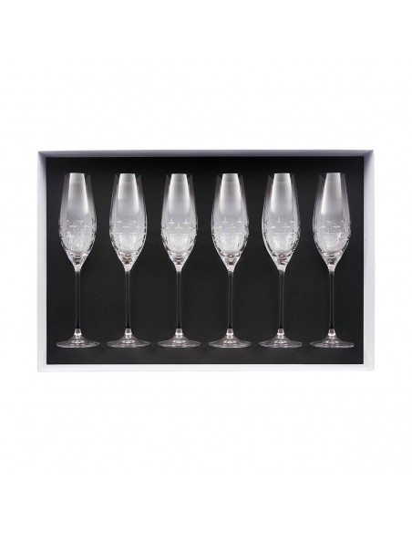 Set de 6 Copas de Champaña Newport Twist