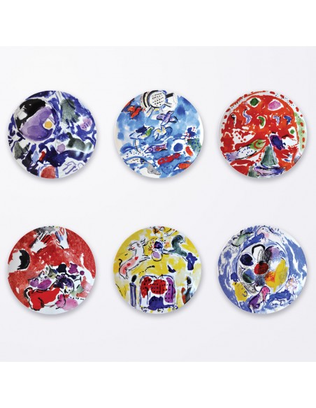 Set de 6 Platos de Postre Marc Chagall