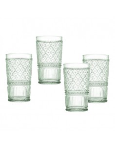 Set de 4 Vasos Highball Claro - Verde