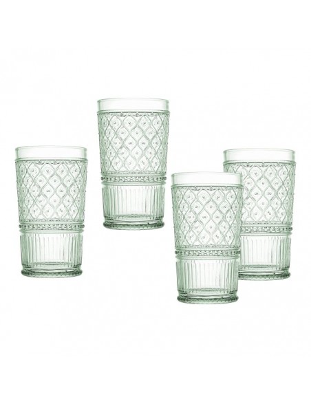 Set de 4 Vasos Highball Claro - Verde