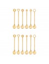 Set de 12 Cucharitas Portafortuna Living - Dorado
