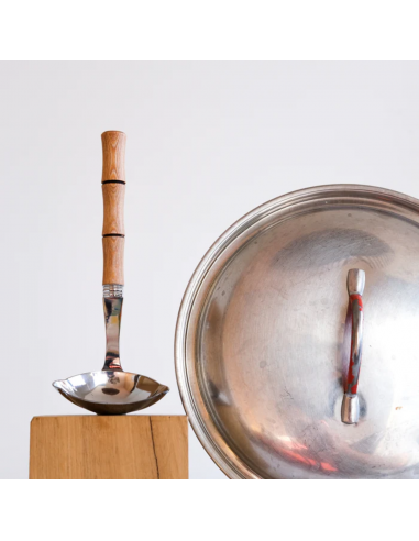 Cucharón para Salsa Bambú Prensada