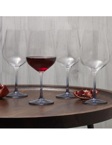 Set de 4 Copas de Vino Tinto Gianna - Azul