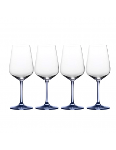 Set de 4 Copas de Vino Blanco Gianna - Azul