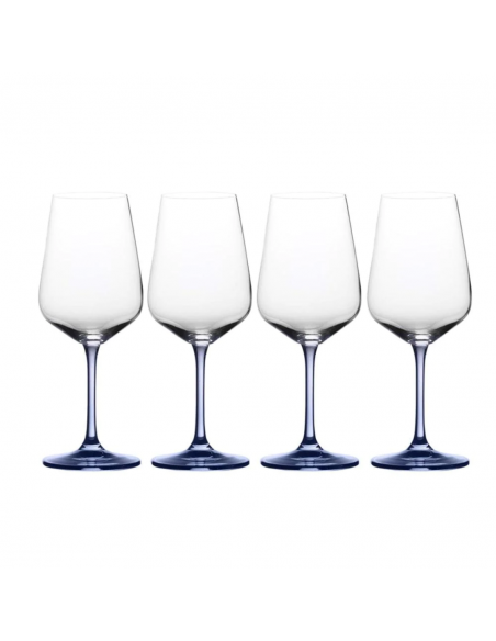 Set de 4 Copas de Vino Blanco Gianna - Azul