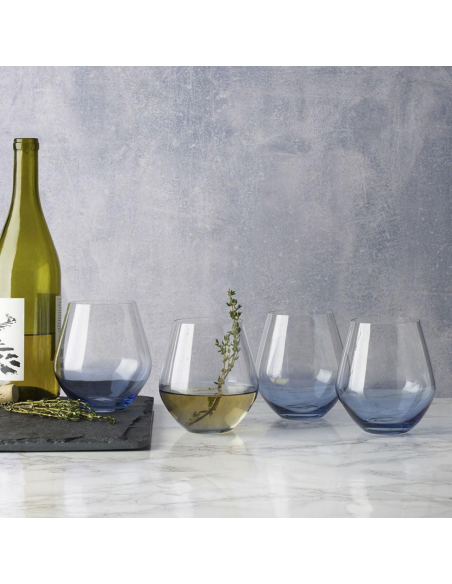 Set de 4 Vasos de Vino Gianna - Azul