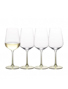 Set de 4 Copas de Vino Blanco Gianna - Verde