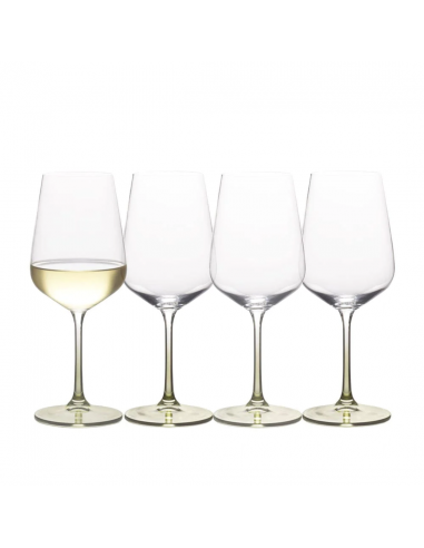 Set de 4 Copas de Vino Blanco Gianna - Verde