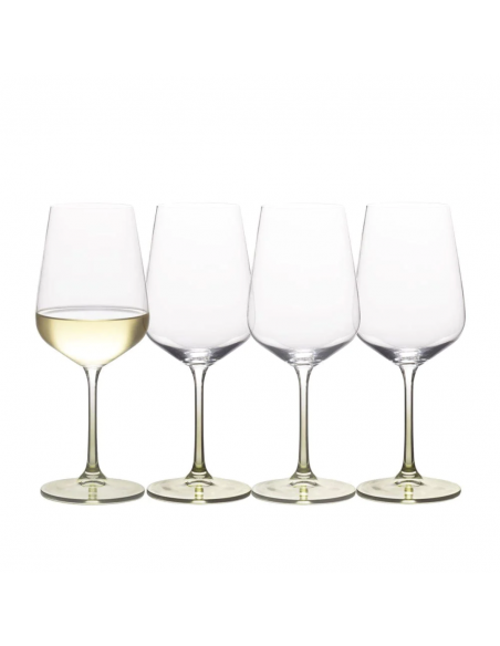 Set de 4 Copas de Vino Blanco Gianna - Verde