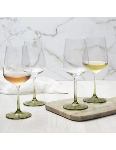 Set de 4 Copas de Vino Blanco Gianna - Verde