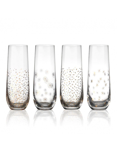 Set de 4 Vasos de Champaña Party