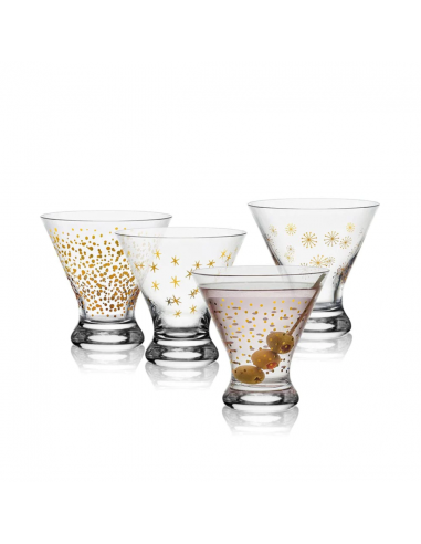 Set de 4 Vasos de Martini Party