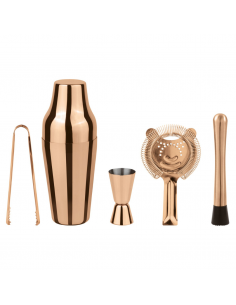 Set de Utensilios para Bar Parisian - Cobre