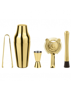Set de Utensilios para Bar Parisian - Dorado