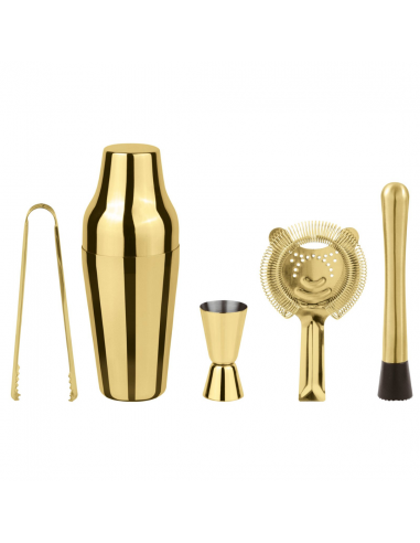 Set de Utensilios para Bar Parisian - Dorado
