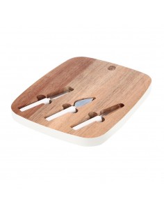 Tabla para Queso de Madera con Cuchillos