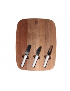 Tabla para Queso de Madera con Cuchillos 2