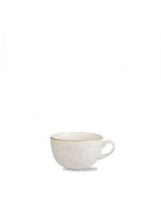 Taza y Platillo de Cappuccino Stonecast - Blanco