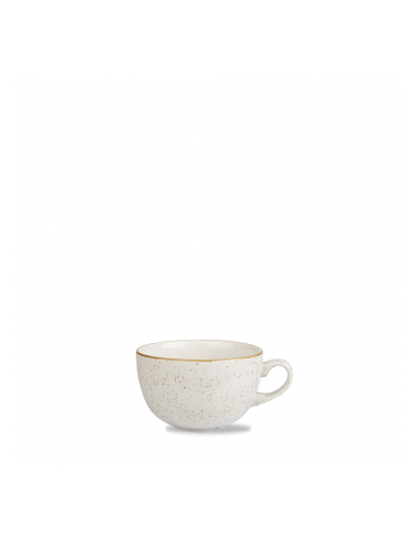 Taza y Platillo de Cappuccino Stonecast - Blanco