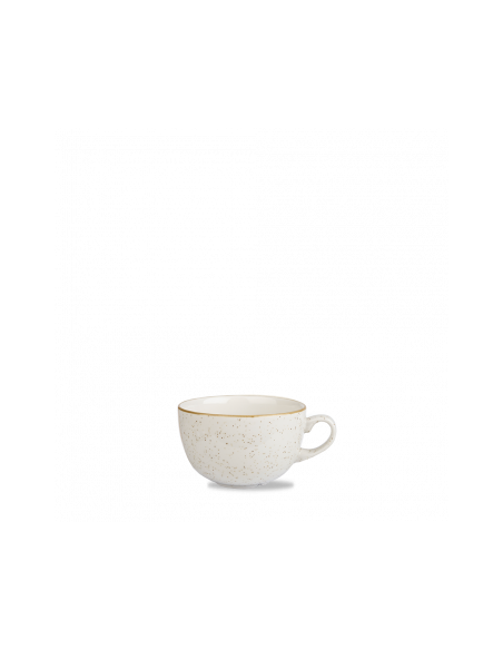 Taza y Platillo de Cappuccino Stonecast - Blanco
