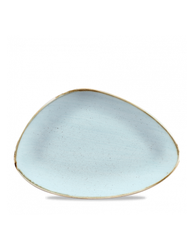 Plato Triangular Stonecast - Azul Claro