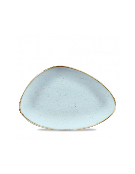 Plato Triangular Stonecast - Azul Claro