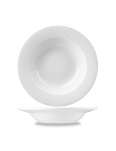 Plato Hondo Bamboo - Blanco