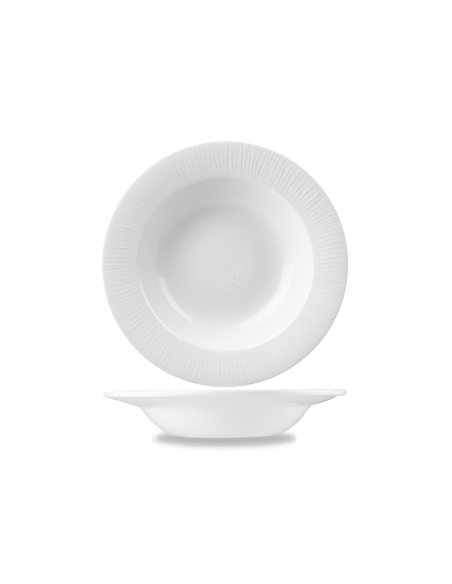 Plato Hondo Bamboo - Blanco