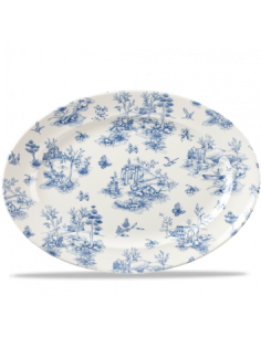 Platón Ovalado Toile - Azul