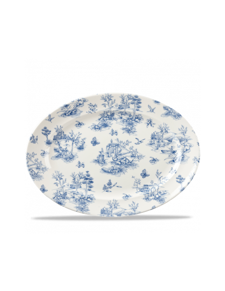 Platón Ovalado Toile - Azul