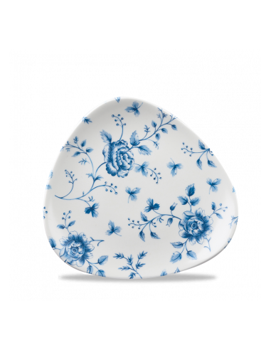 Plato Triangular de Postre Rose Chintz - Azul