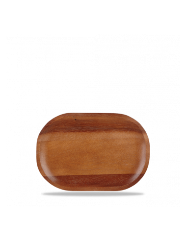 Platón Ovalado Acacia - Marrón