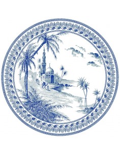 Set de 4 Platos Llano Dépareillés Bleu