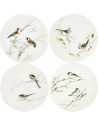 Set de 4 Platos de Postre Les Oiseax de la Forêt