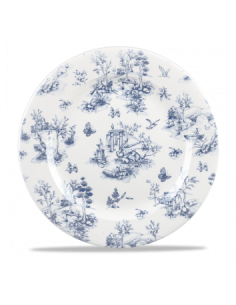Plato Llano Toile - Azul