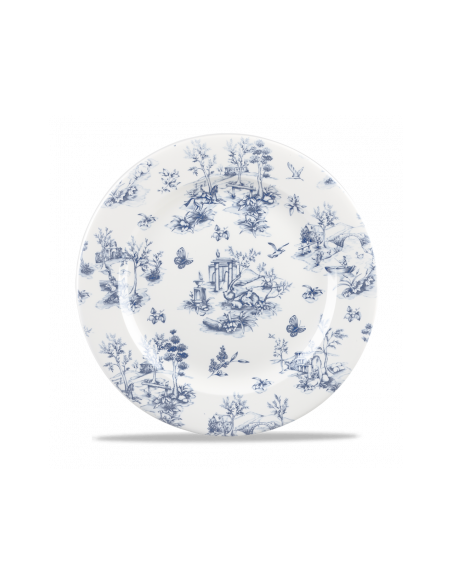 Plato Llano Toile - Azul