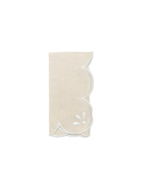 Servilleta Flores - Beige