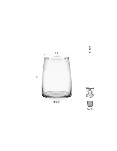 Set de 4 Vasos de Whisky Cora