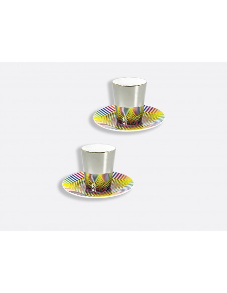 Set de 2 Tazas de Café Surface Coloree