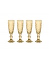Set de 4 Copas Flautas - Ámbar