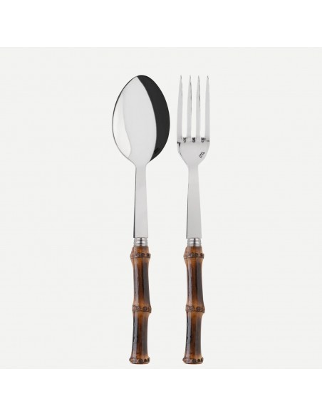 Set de 2 Piezas de Servir - Bambú Oscuro